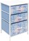 Sorbus Nightstand with 3 Drawers - Furniture Storage for Bedroom, Closet, Office Organization - Steel Frame, Wood Top, Pastel Fabric Bin